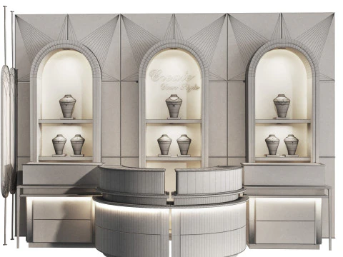 Jewelry store 03 showcase 3D Model