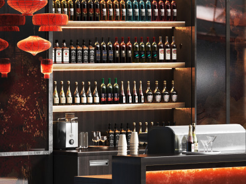 Chinese Cafe Restaurant 3D Model