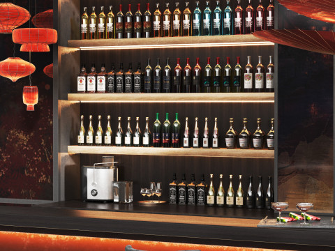 Chinese Cafe Restaurant 3D Model