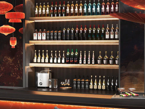 Chinese Cafe Restaurant 3D Model