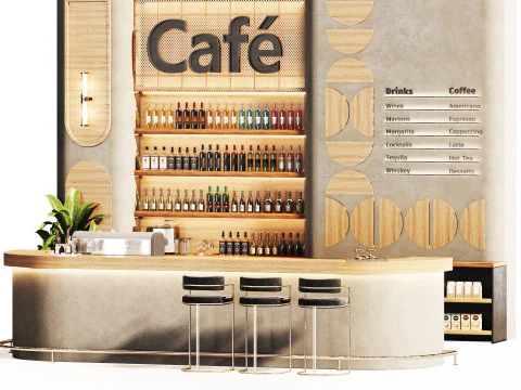 Caf&eacute; Restaurante 20 Modelo 3D