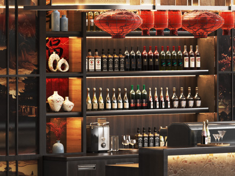 Desain Restoran Kafe Cina 02 Model 3D