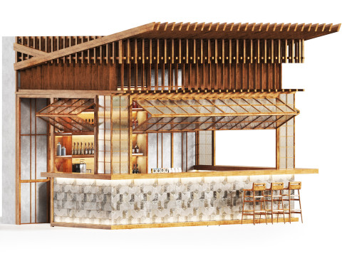 Caf&eacute; Foodcourt 25 Modèle 3D