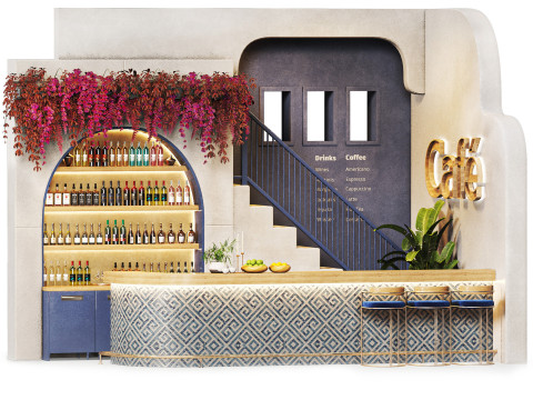 Caf&eacute; Bar Grego 02 Modelo 3D