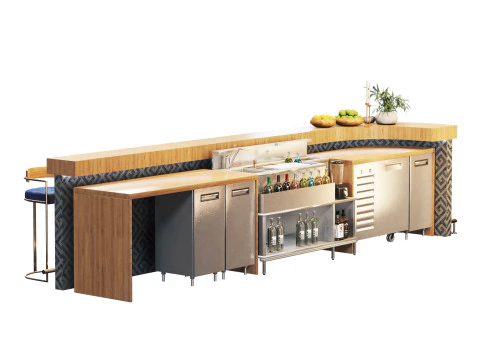 Greek Cafe Bar 02 3D Model