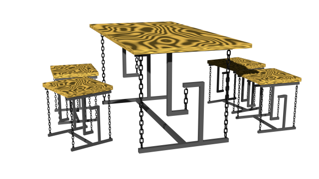 table witch chair 3D Модель .c4d .max .obj .3ds .fbx .stl .blend 