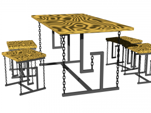 table witch chair 3D Model
