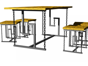 table witch chair 3D Модель