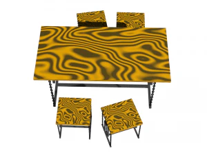 table witch chair 3D Model