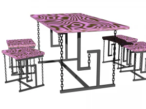 table witch chair 3D Model