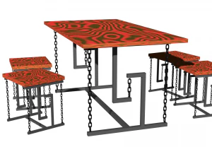 table witch chair 3D Model