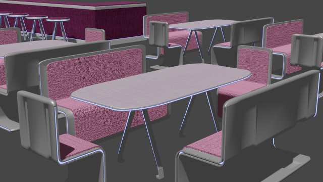 a set of furniture for a cafe and bar 3D Model .c4d .max .obj .3ds .fbx .stl .blend 
