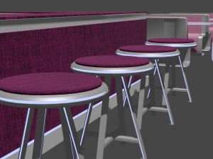 a set of furniture for a cafe and bar 3D Model