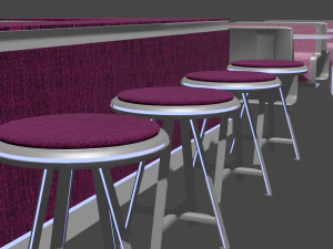 a set of furniture for a cafe and bar 3D Model