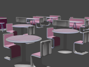 a set of furniture for a cafe and bar 3D Model
