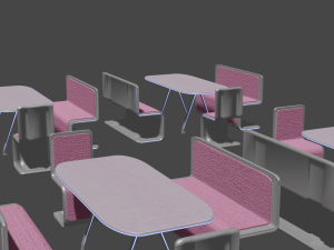 a set of furniture for a cafe and bar 3D Model