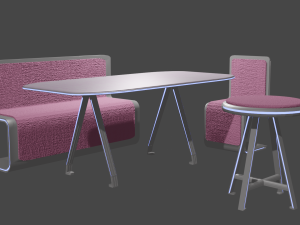 a set of furniture for a cafe and bar 3D Model