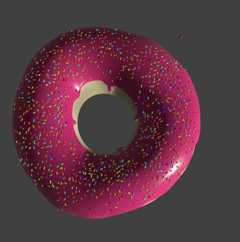 donut with icing 3D Model .c4d .max .obj .3ds .fbx .stl .blend 
