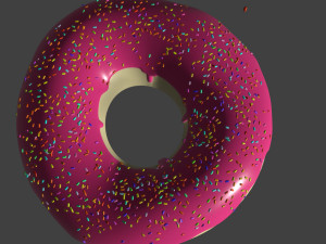 donut with icing 3D 模型
