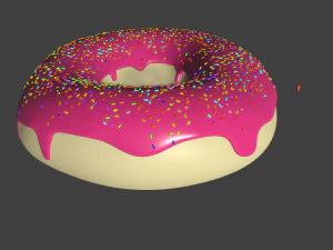 donut with icing 3D Model