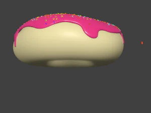 donut with icing 3D Model