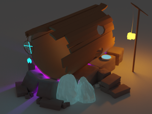 shamans house Modello 3D