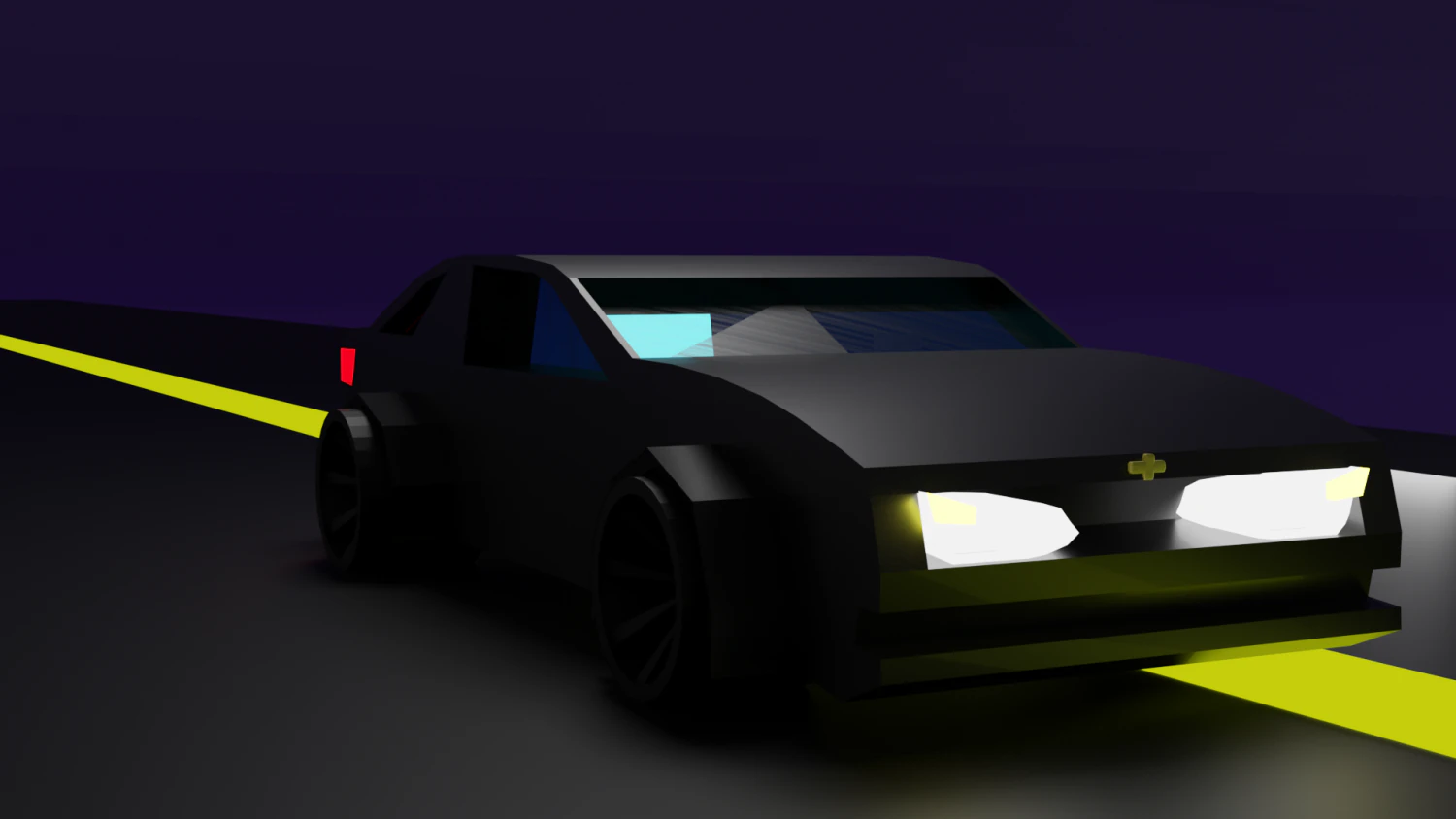low poly camaro 3D Model .c4d .max .obj .3ds .fbx .stl .blend 
