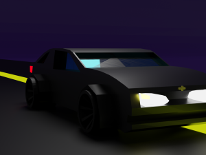 low poly camaro Model 3D