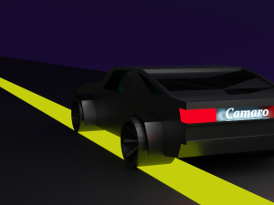 low poly camaro 3D Model