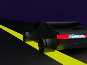 low poly camaro 3D Model