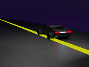 low poly camaro 3D Model