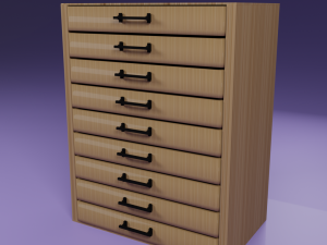 dresser 3D 모델