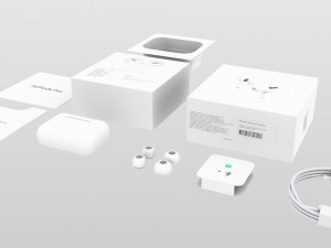 3d airpods pro box and unboxing 3D Model