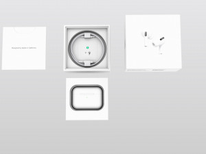 3d airpods pro box and unboxing 3D Model