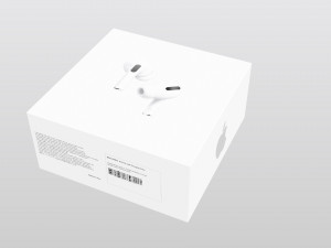 3d airpods pro box and unboxing 3D Model
