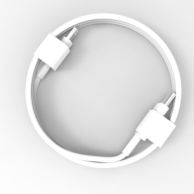 cable type c for iphone 3D 모델 .c4d .max .obj .3ds .fbx .stl .blend 