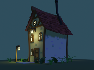 low poly cottage - house 3D 模型