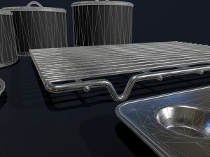 kitchen assets - pots pans etc 3D Model