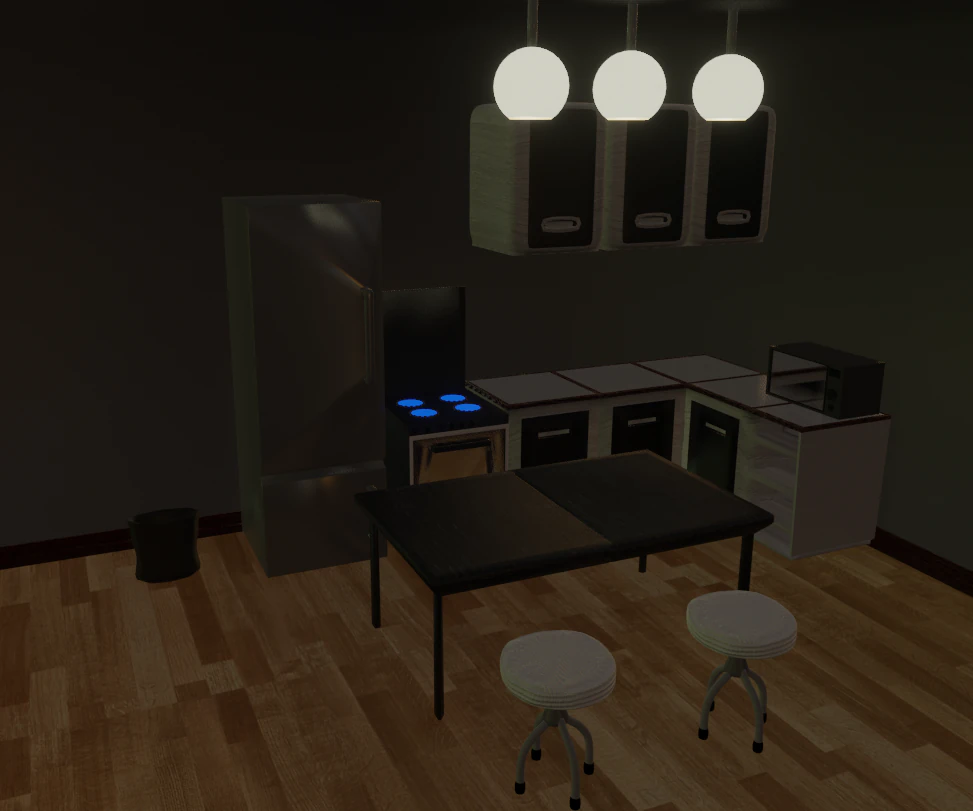 dining room 3D Model .c4d .max .obj .3ds .fbx .stl .blend 