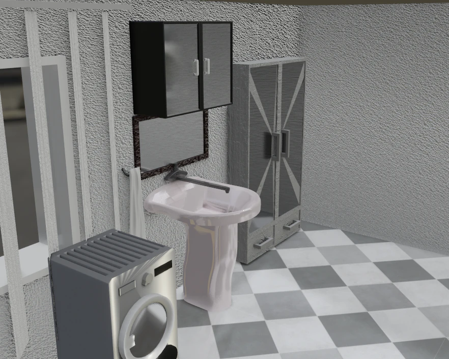 bathroom 3D Model .c4d .max .obj .3ds .fbx .stl .blend 