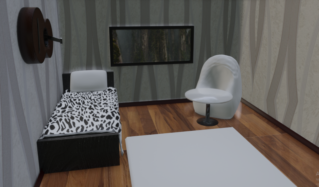 bedroom childrens room Modelo 3D .c4d .max .obj .3ds .fbx .stl .blend
