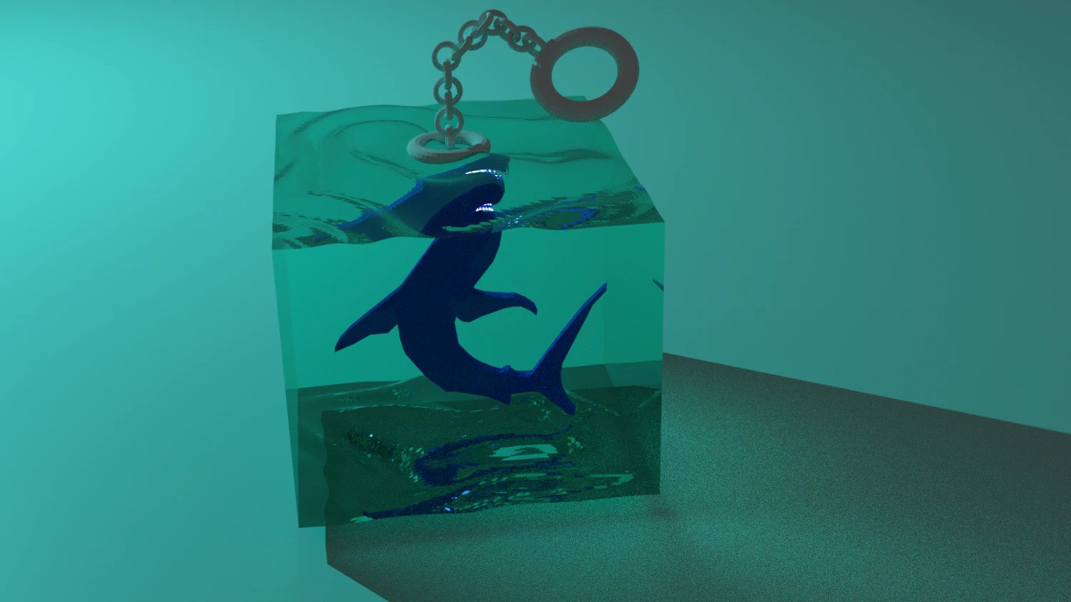 shark keychain CG Textures .c4d .max .obj .3ds .fbx .stl .blend