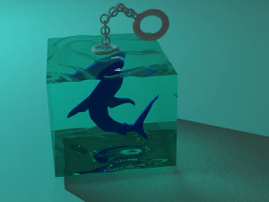 брелок с акулой CG Текстуры