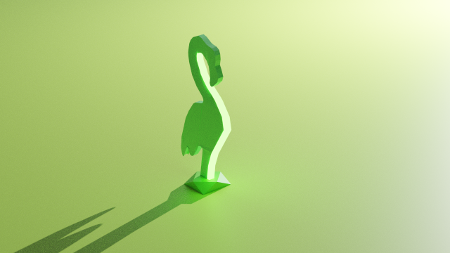 glowing flamingo lamp Model 3D .c4d .max .obj .3ds .fbx .stl .blend 