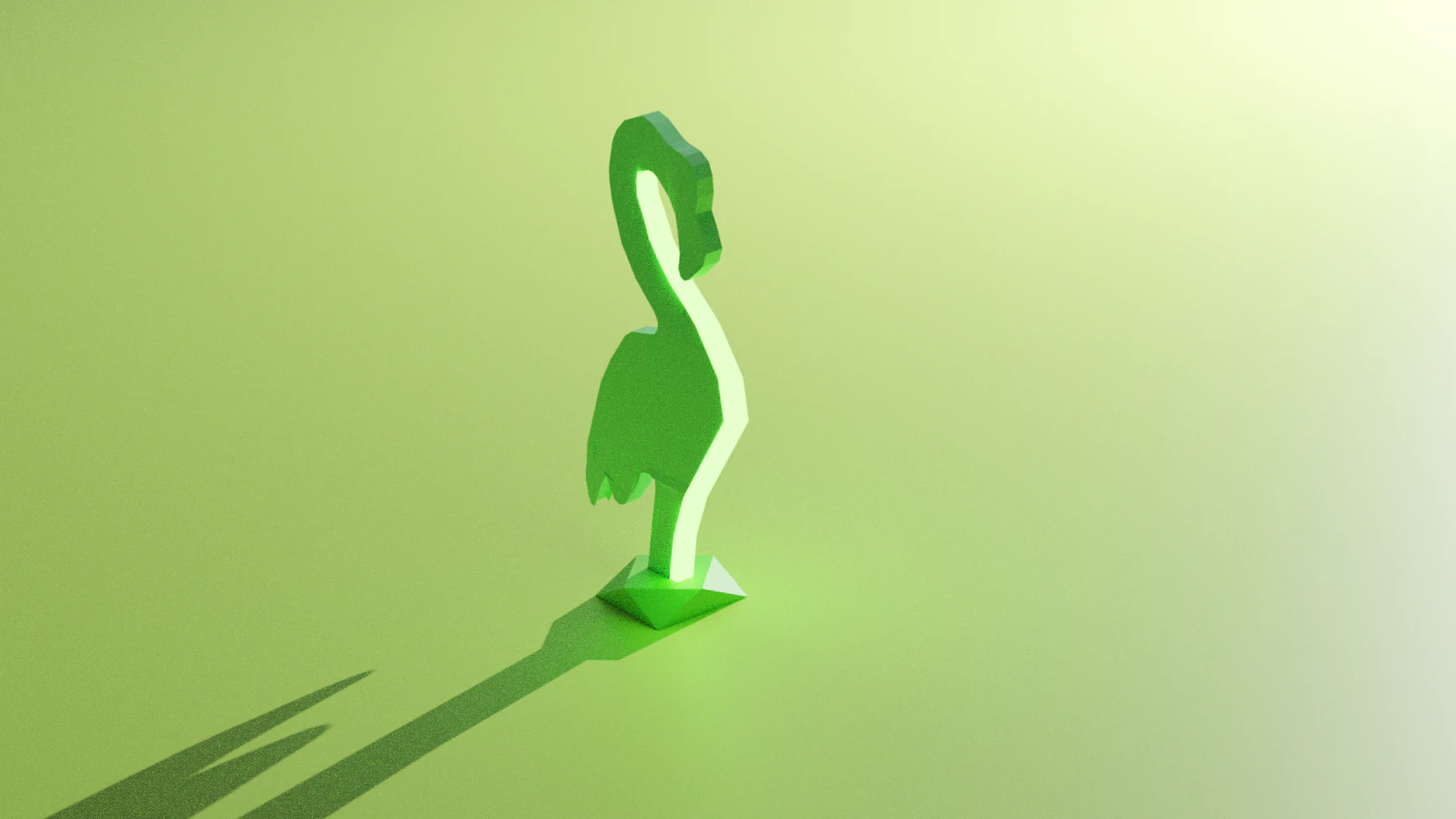 glowing flamingo lamp 3D Model .c4d .max .obj .3ds .fbx .stl .blend 