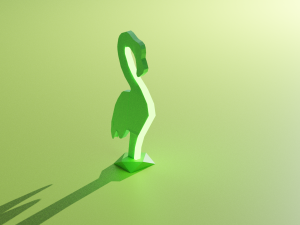 glowing flamingo lamp Modello 3D