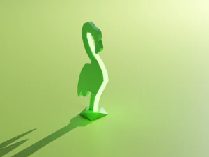 lampada fenicottero luminosa Modello 3D