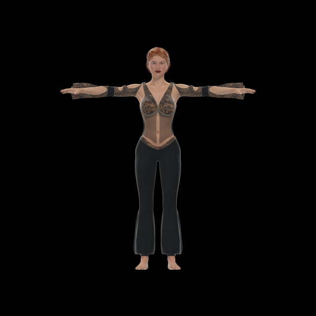 sara rigged modal 3D 模型 .c4d .max .obj .3ds .fbx .stl .blend 