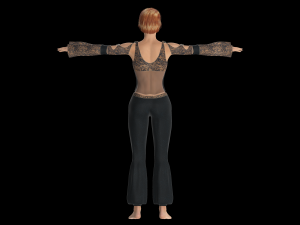 sara rigged modal 3D 模型