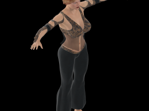 sara rigged modal 3D 模型